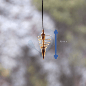 Péndulo espiral en bronce para radiestesia terapéutica