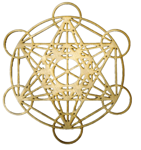 Cubo de Metatrón en Madera - Acelerador Cuántico
