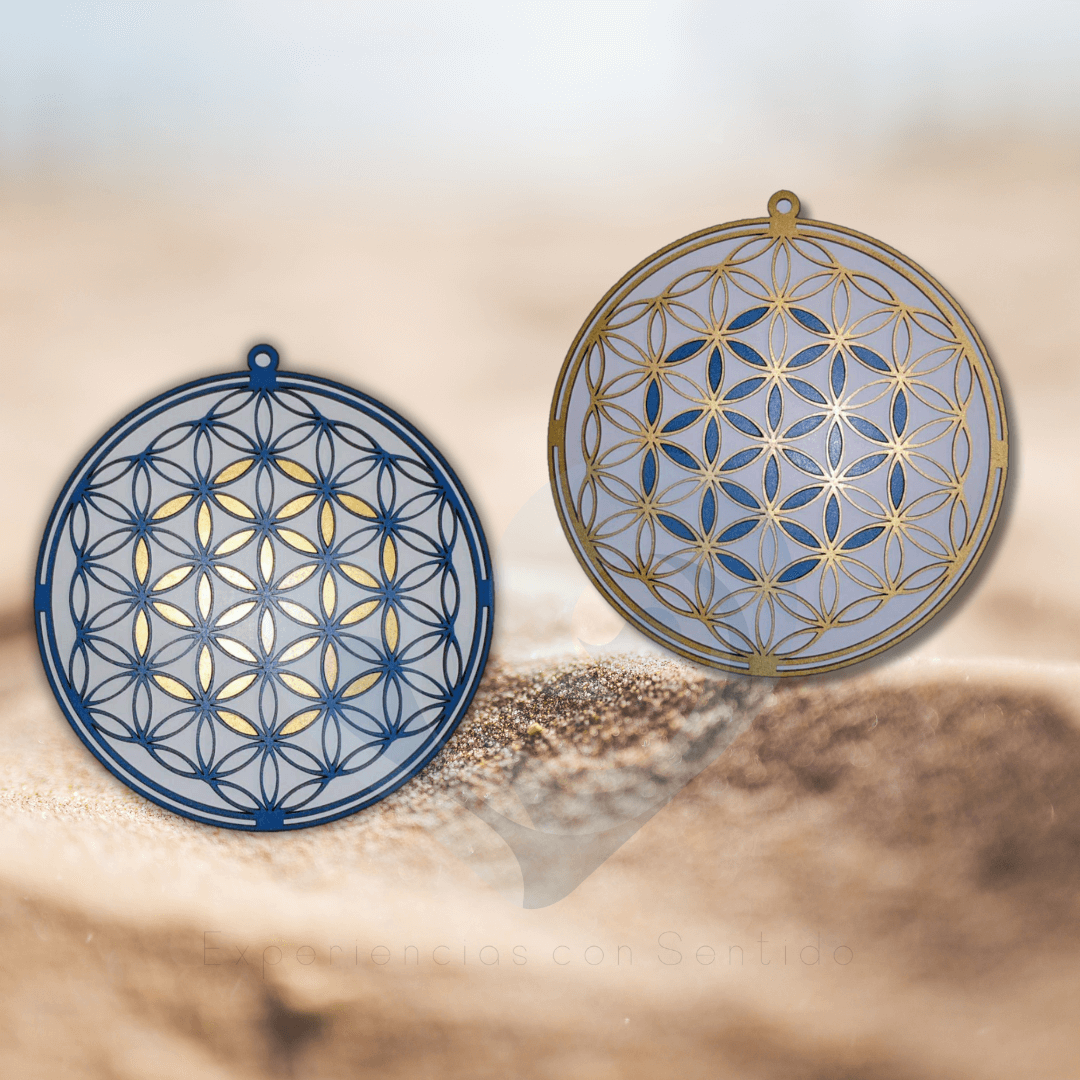 Mandala Flor y Semilla de la Vida en Madera - Estructura y Energía Vital