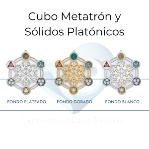 Cubo Metatrón y Sólidos Platónicos madera