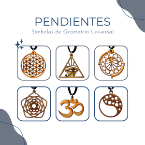 Pendiente en madera 3.8 cm figuras varias